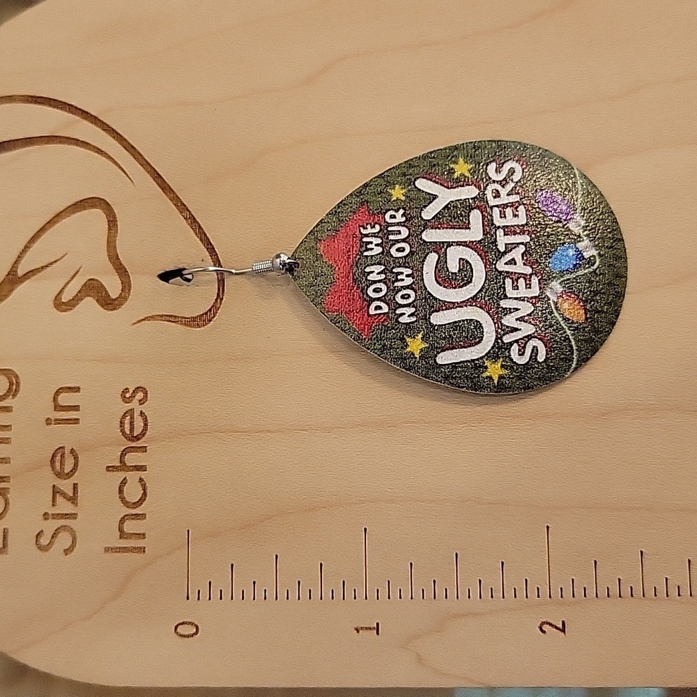 Ugly Sweater Lure Drop Earring - Picture 4 of 5